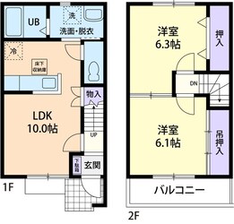 アーバンハイツ　Ｂの物件間取画像